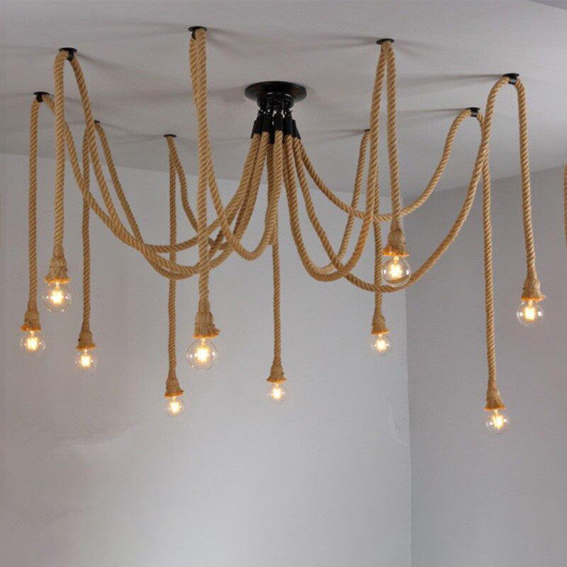Lustre Industriel Corde