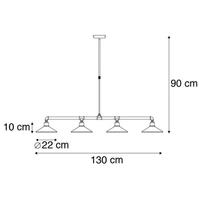 Lustre Industriel Métal
