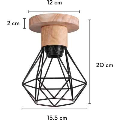 Plafonnier Industriel Bois et Métal