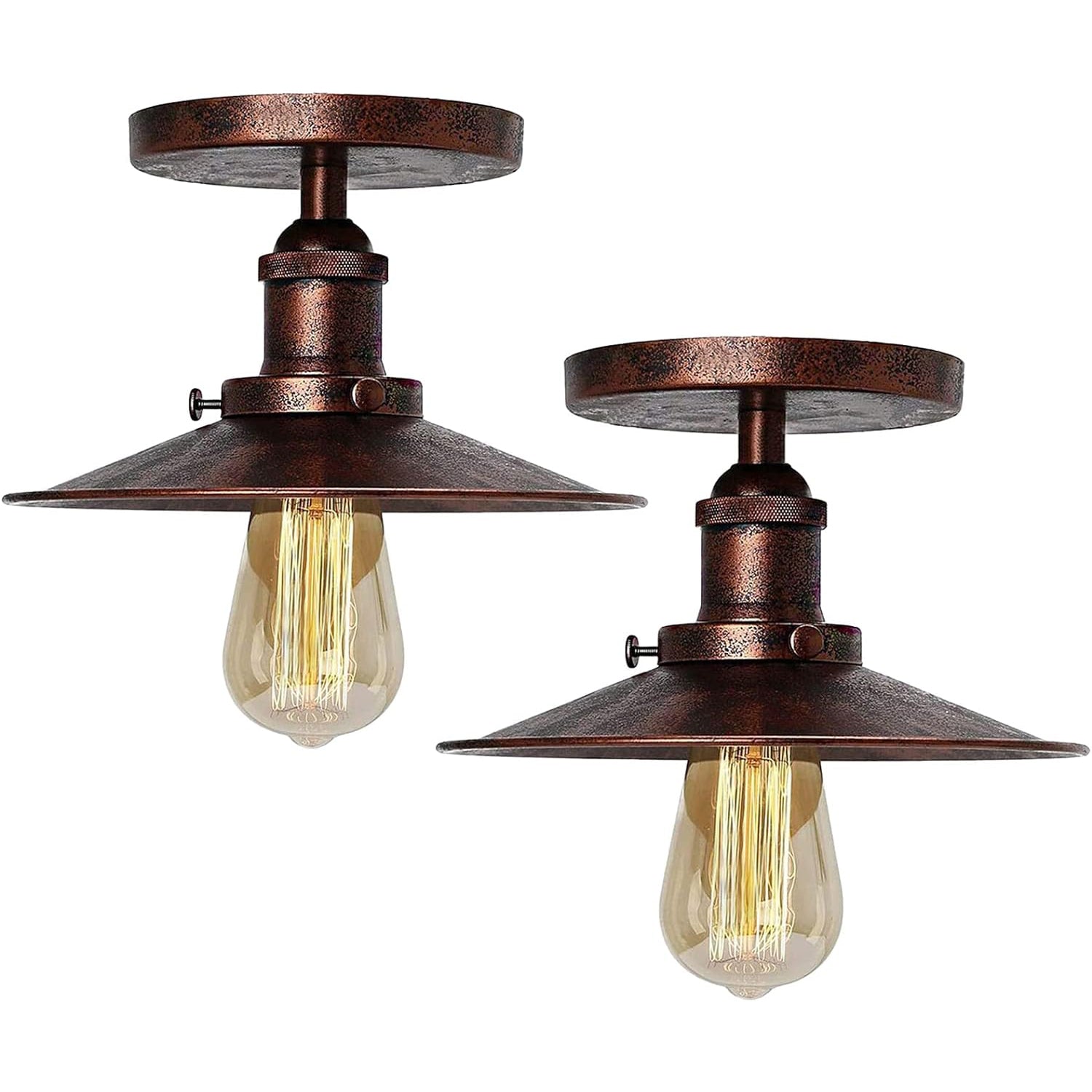 plafonnier couleur rouille