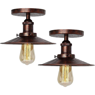 plafonnier couleur rouille