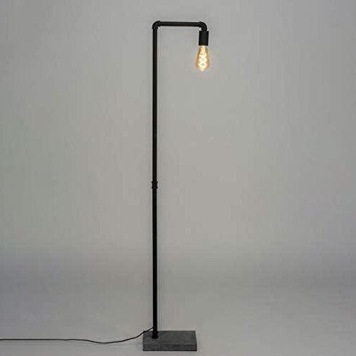 Lampadaire Industriel Noir Tuyaux de Plomberie