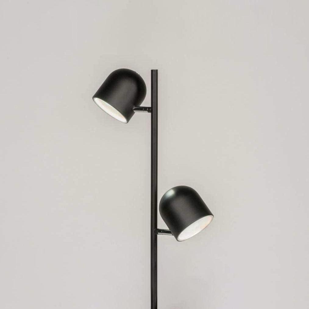 Lampadaire Industriel Noir 2 Spots