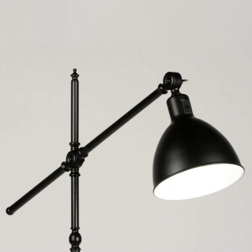 Lampadaire Industriel Noir Déporté
