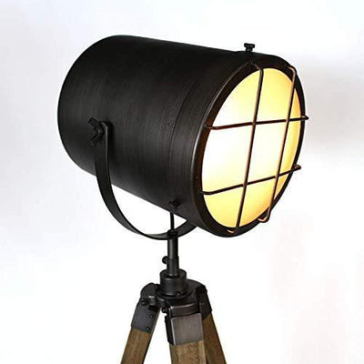 Lampadaire Cinema Industriel Projecteur Noir Brossé