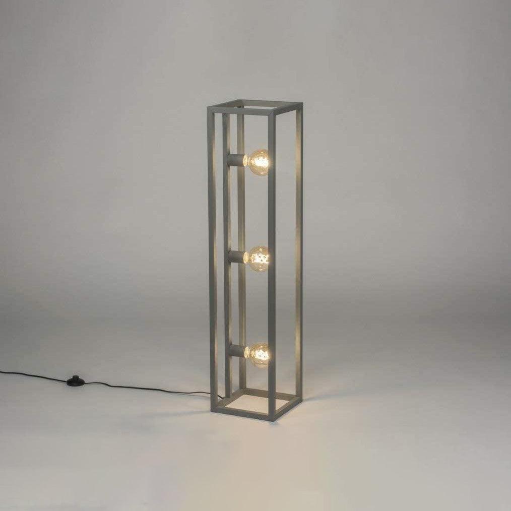 Lampadaire Salon Industriel Gris Triple
