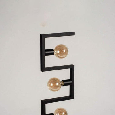 Lampadaire Industriel Noir Design 6 Points