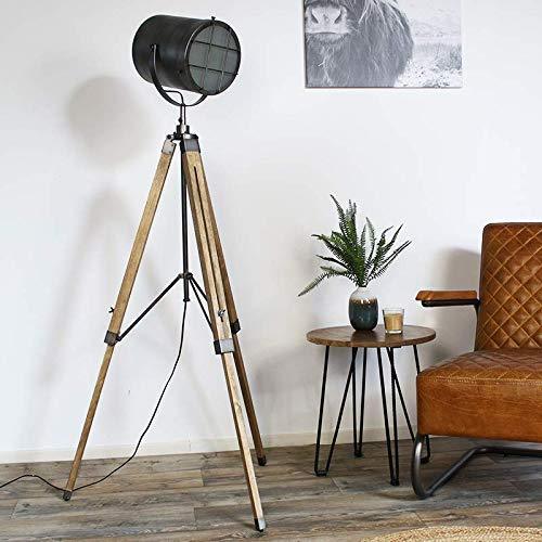 Lampadaire Cinema Industriel Projecteur Noir Brossé