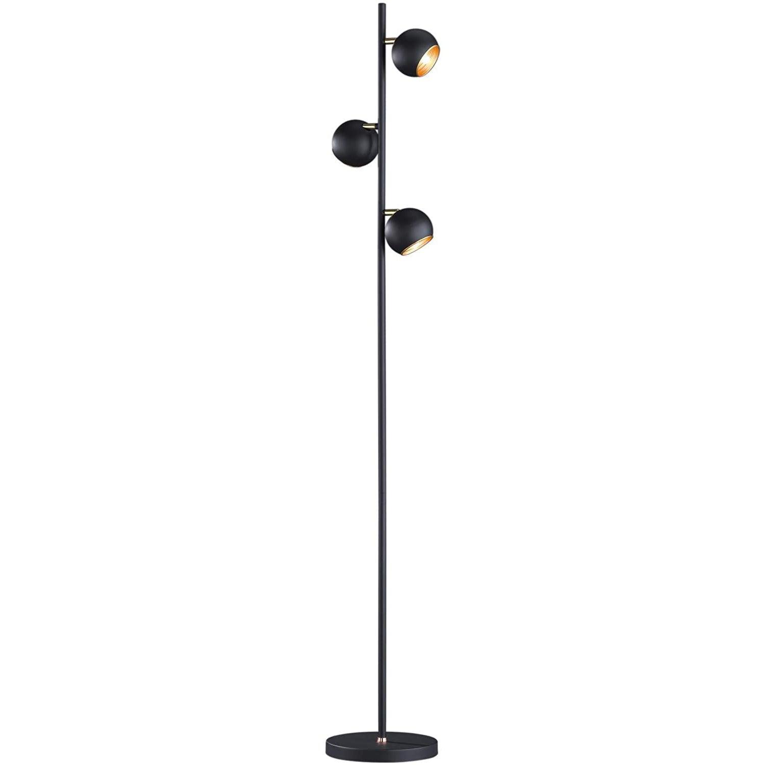 Lampadaire Industriel Noir Trio