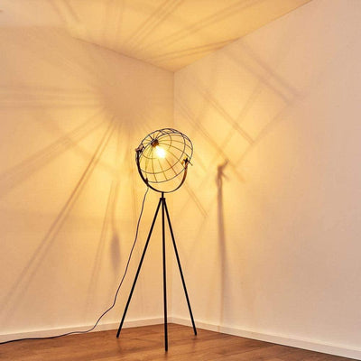 Lampadaire Industriel Noir Moon Brut XL