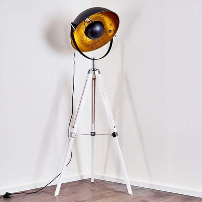 Lampadaire Trepied Industriel Moon XL - Pied Blanc