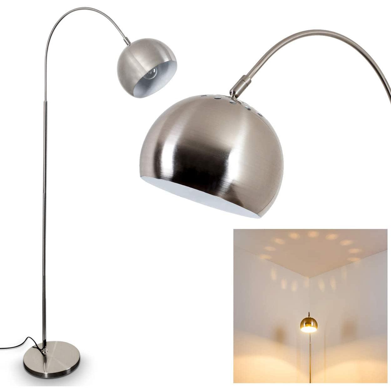 Lampadaire Salon Industriel Sofa - Acier Brossé