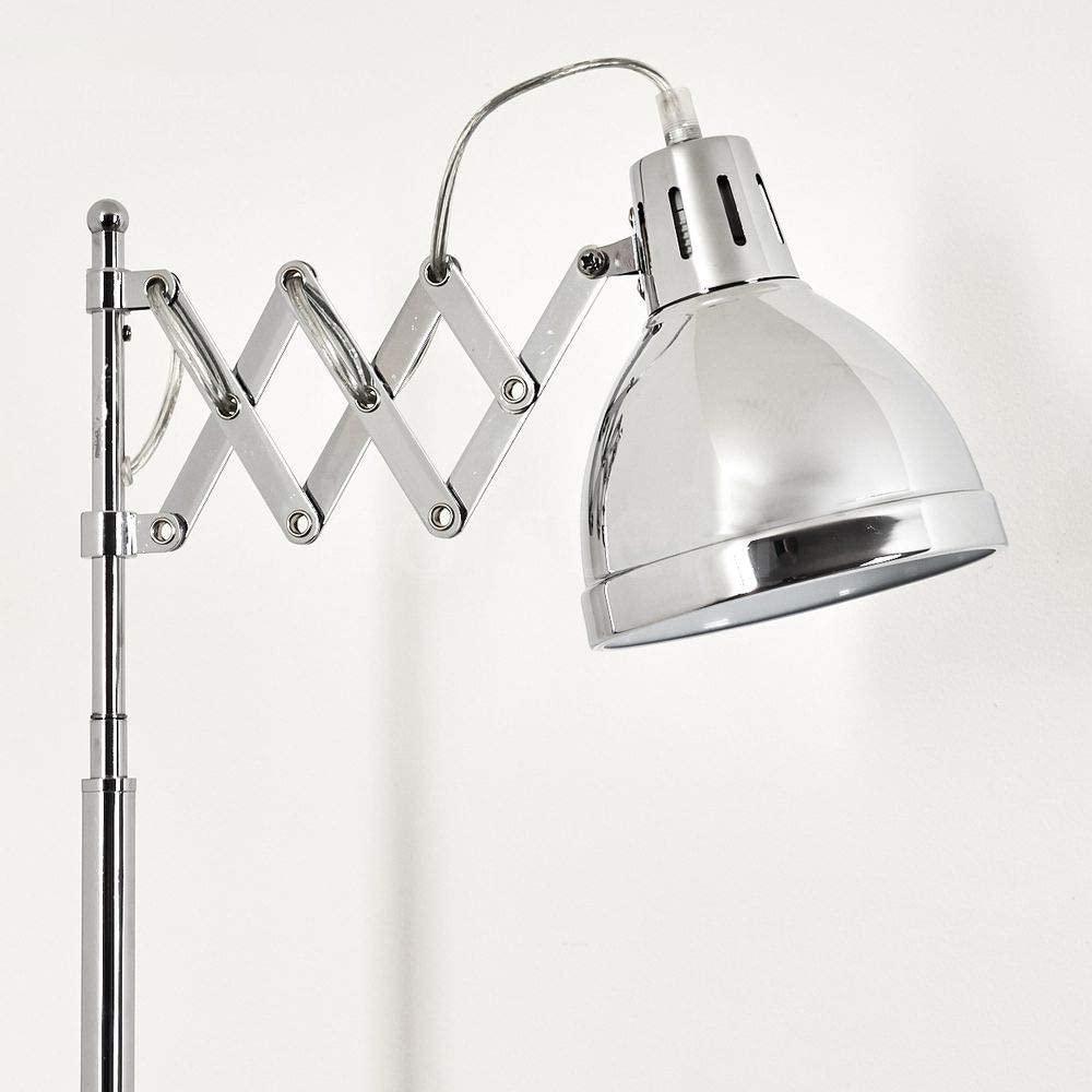 Lampadaire Salon Industriel Accordéon Chrome