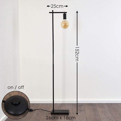 Lampe de Salon sur Pied Industrielle - Minimaliste