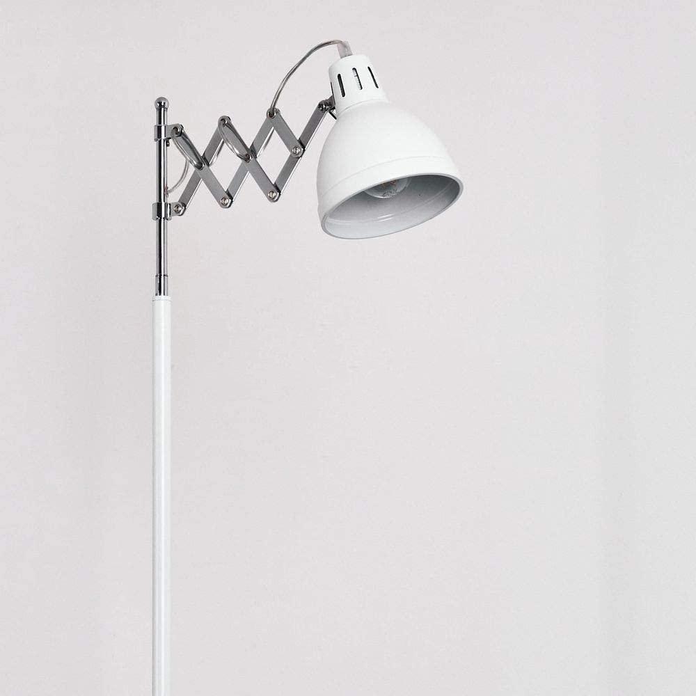 Lampadaire Salon Industriel Accordéon Blanc