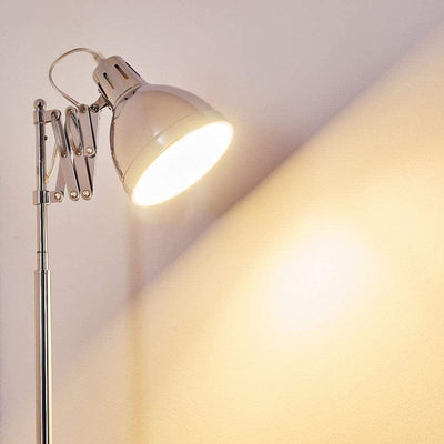 Lampadaire Salon Industriel Accordéon Chrome