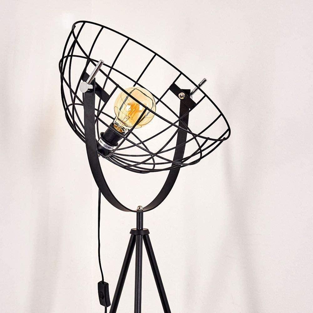 Lampadaire Industriel Noir Moon Brut XL