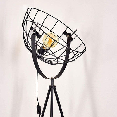 Lampadaire Industriel Noir Moon Brut XL