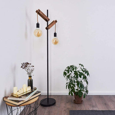 Lampadaire Salon Industriel Vintage Bois