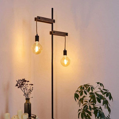 Lampadaire Salon Industriel Vintage Bois
