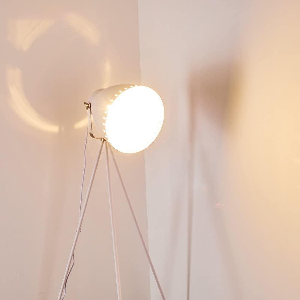 Lampadaire Cinema Industriel Design Blanc