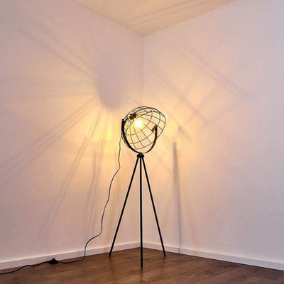 Lampadaire Trepied Industriel Moon Brut