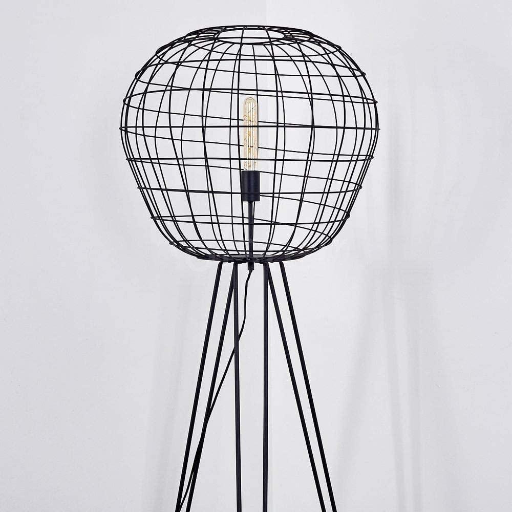 Lampadaire Industriel Noir Cage à Oiseau - V2