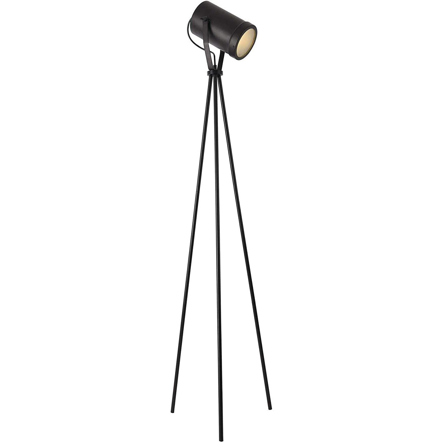 Lampadaire Industriel Noir Projecteur Minimaliste