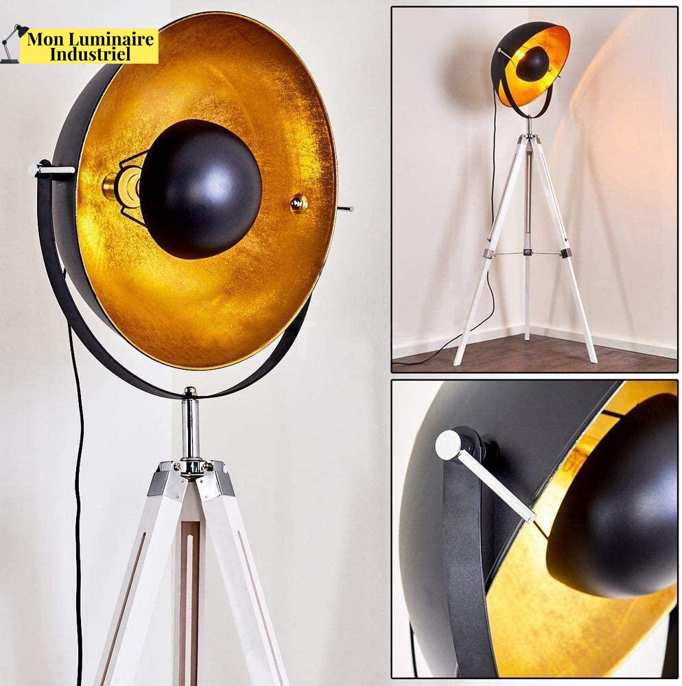 Lampadaire Cinema Industriel Moon XL - Pied Blanc