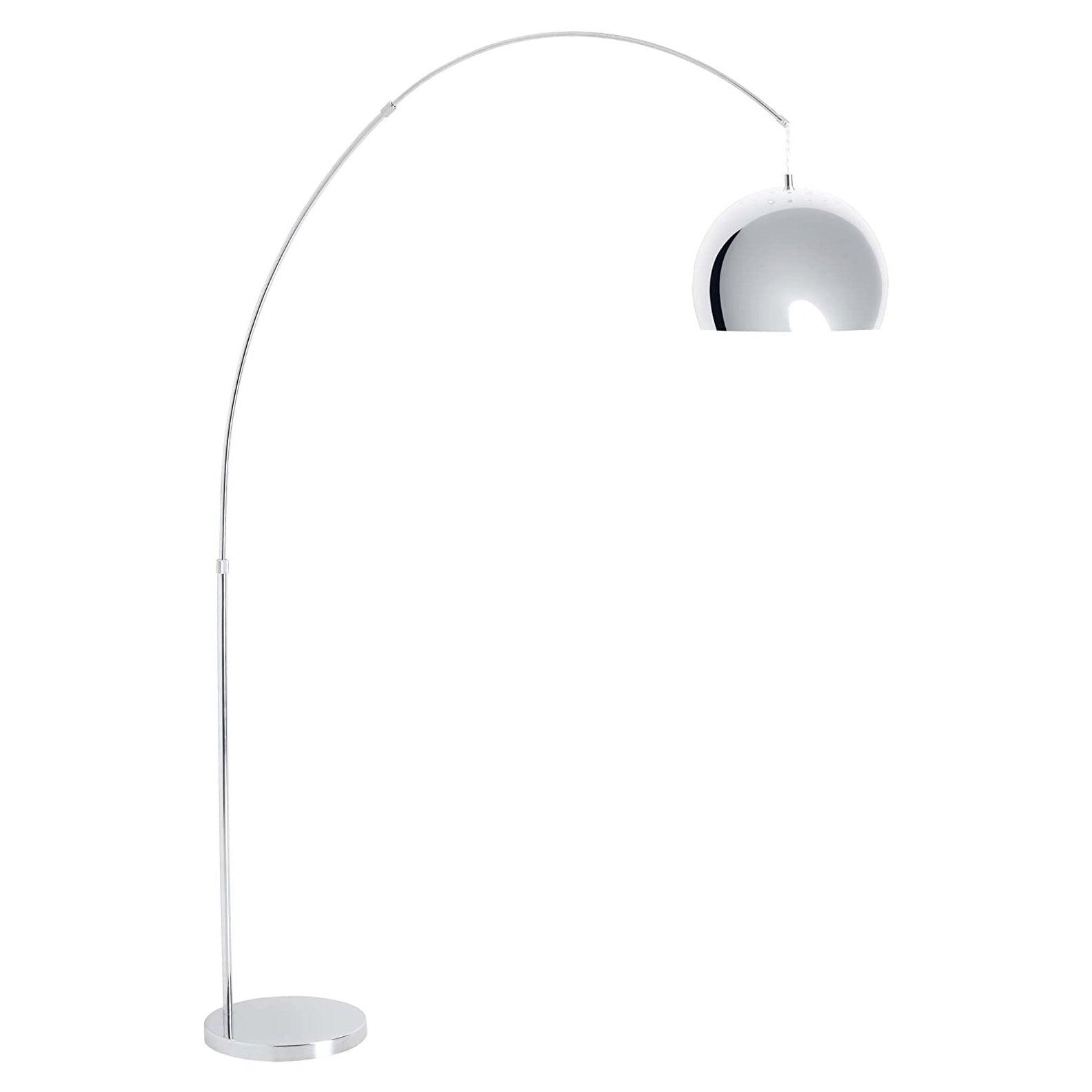 Lampadaire Salon Industriel Globe Chrome