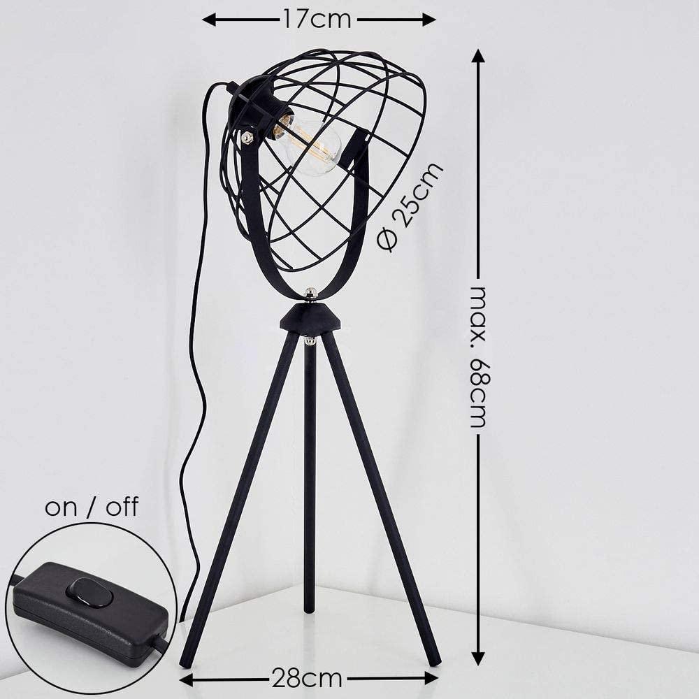 Lampadaire Trepied Industriel Moon Brut XS