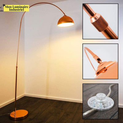 Lampadaire Salon Industriel Sofa - Cuivre Rose