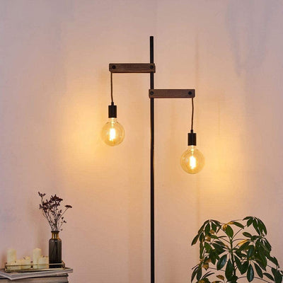 Lampadaire Salon Industriel Vintage Bois