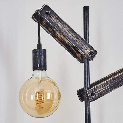 Lampadaire Salon Industriel Vintage - Bois Vieilli