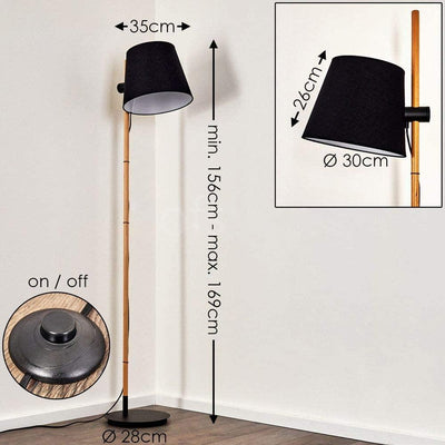 Lampadaire Salon Industriel Bois Scandinave