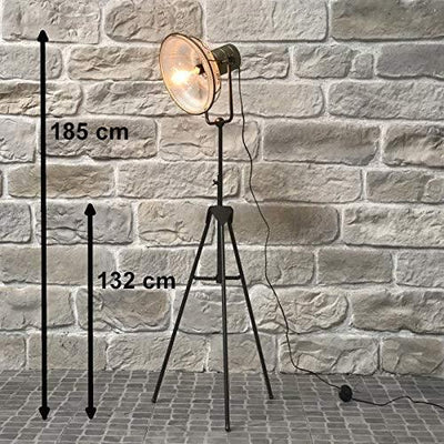 Lampadaire Cinema Industriel Verre Strié | Mon Luminaire Industriel