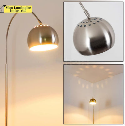 Lampadaire Salon Industriel Sofa - Acier Brossé