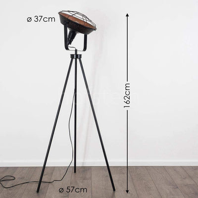 Lampadaire Cinema Industriel Grillagé Loft