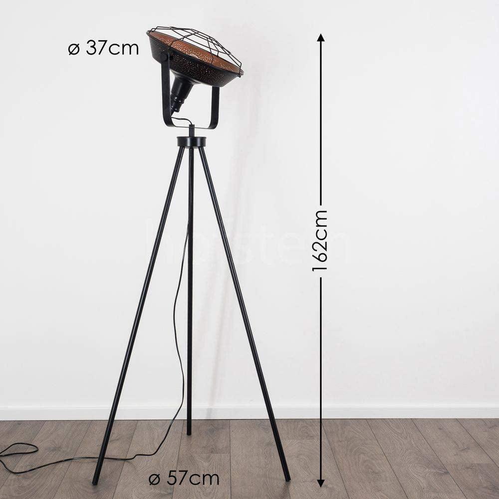 Lampadaire Industriel Noir Projecteur Vintage