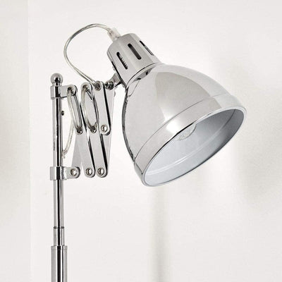 Lampadaire Salon Industriel Accordéon Chrome