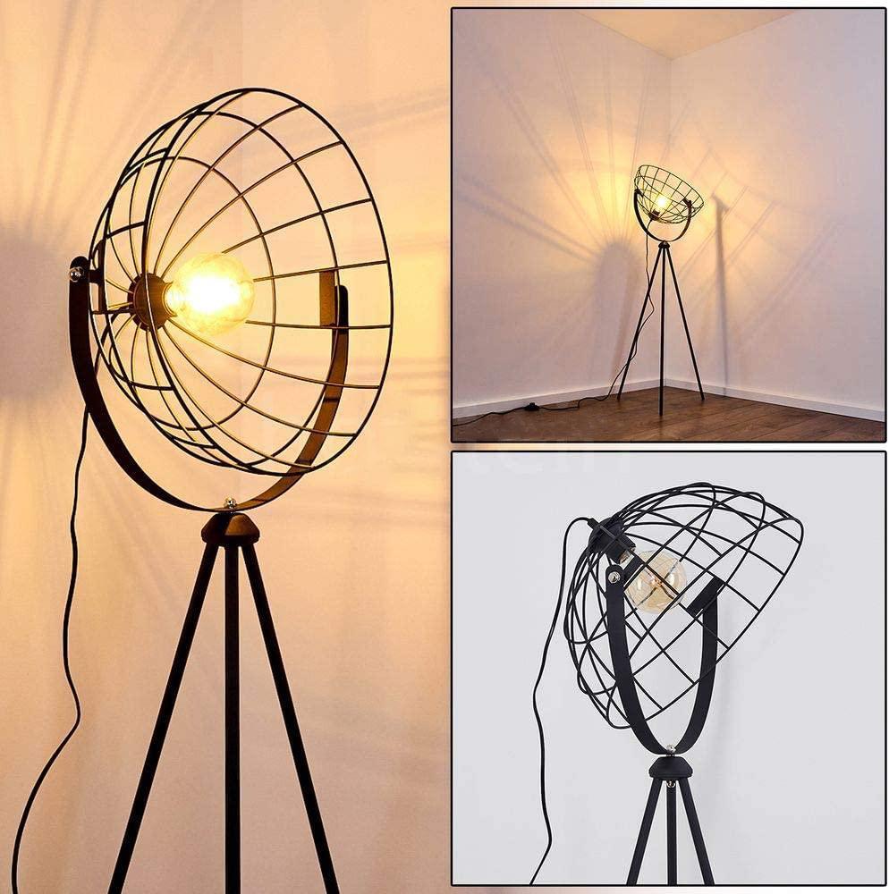 Lampadaire Trepied Industriel Moon Brut