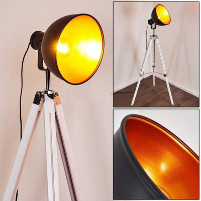 Lampadaire Trepied Industriel Projo - Blanc