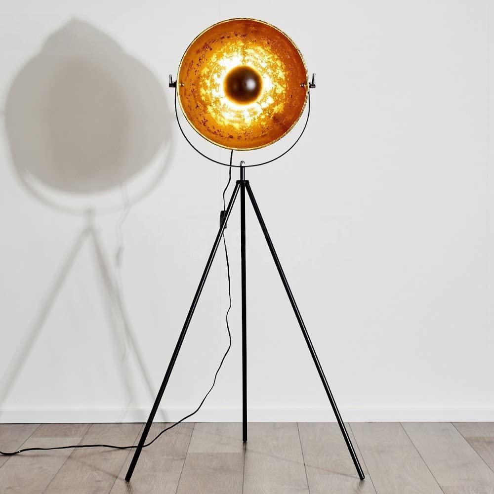 Lampadaire Industriel Noir Moon