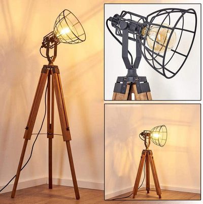 Lampadaire Trepied Esprit Industriel