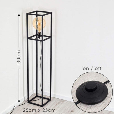 Lampadaire Industriel Noir Box