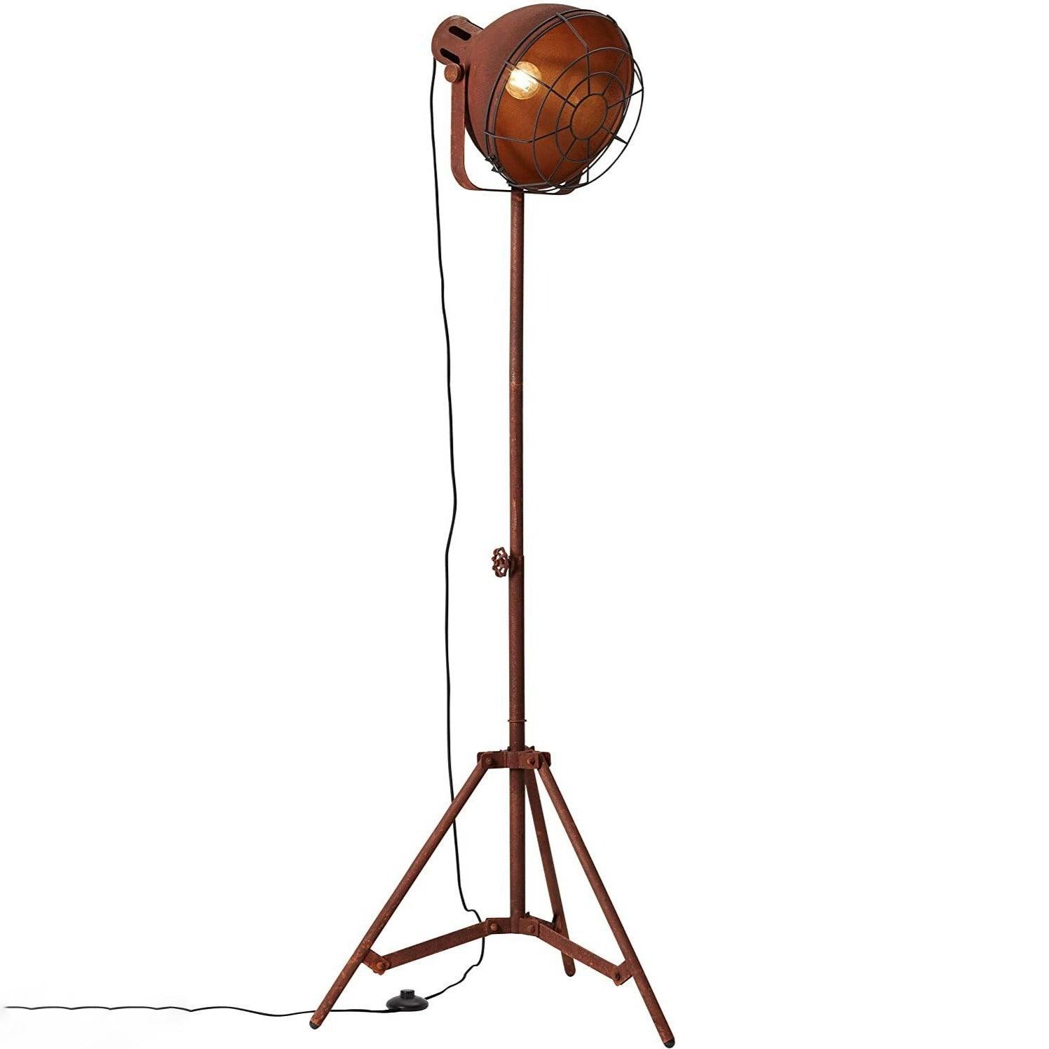 Lampadaire Cinema Industriel Aspect Rouille