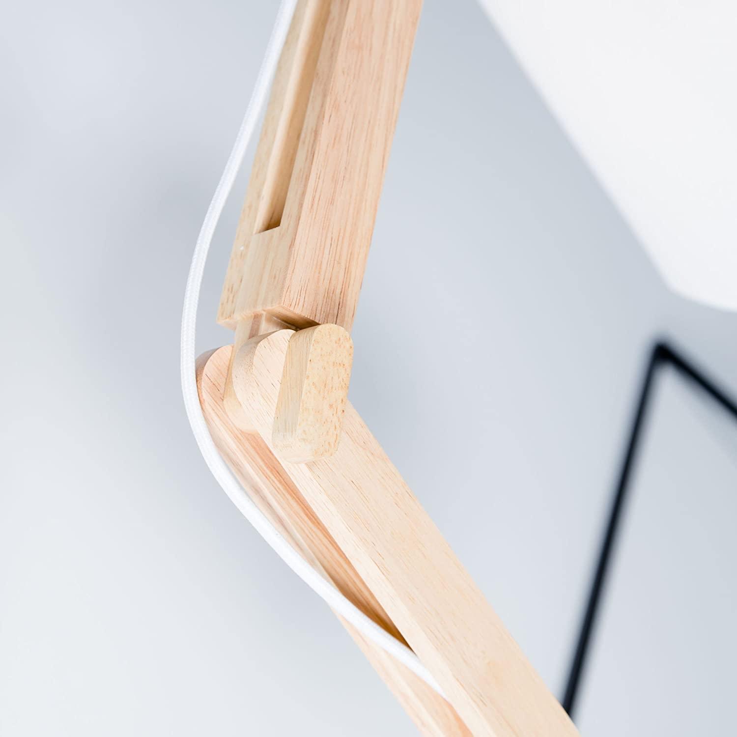 Lampadaire Salon Industriel Bois Articulé