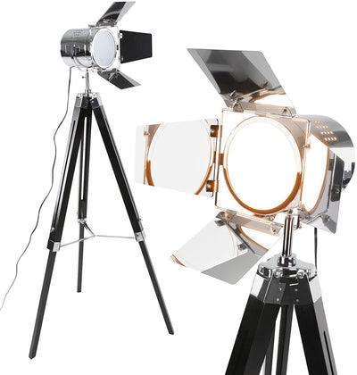 Lampadaire Trepied Industriel Retro - Pied Noir