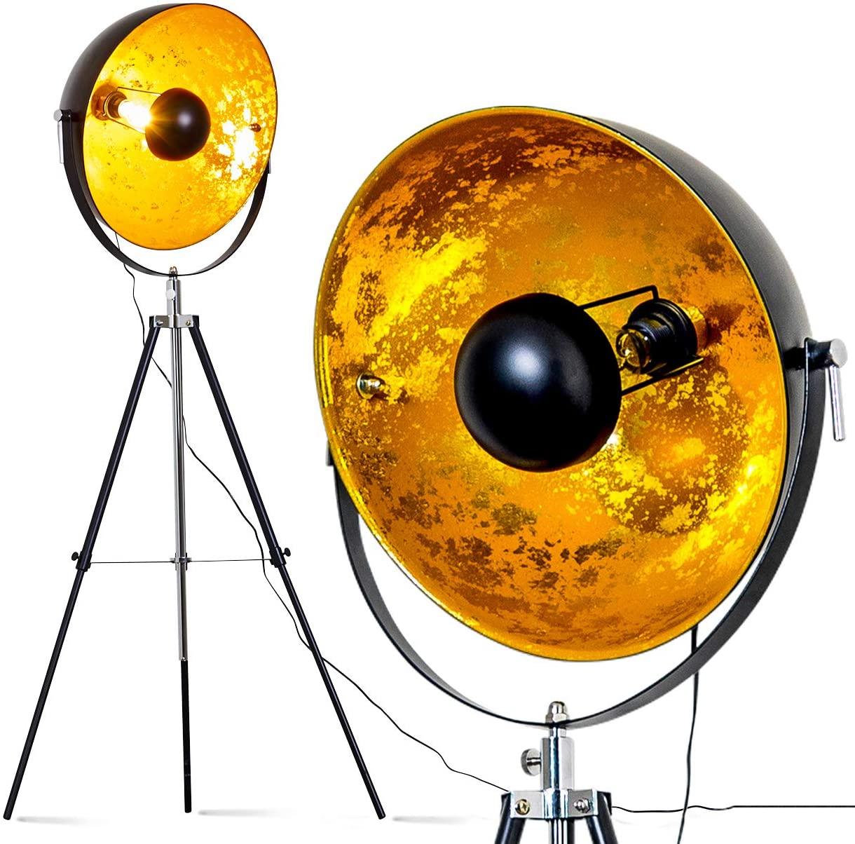 Lampadaire Industriel Noir Moon XXL