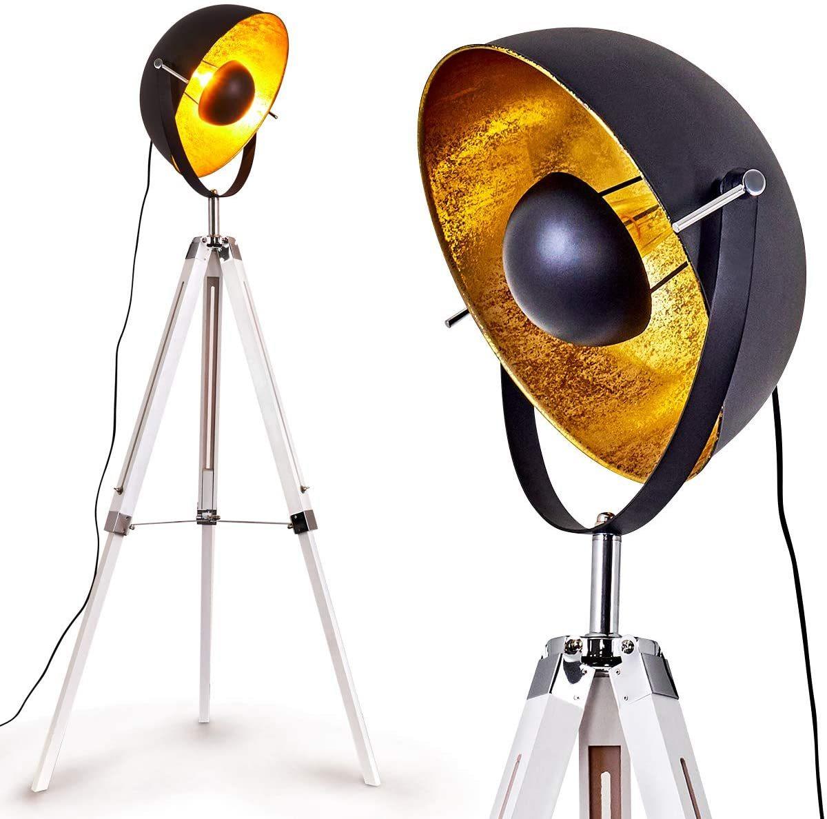 Lampadaire Cinema Industriel Moon - Pied Blanc